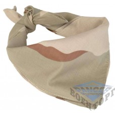 Бандана-шарф камуфляж 3-цветный пустынный 53,5х53,5 (100% хлопок)