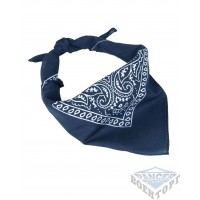 Бандана WESTERN синяя хлопок (54,5х54,5)