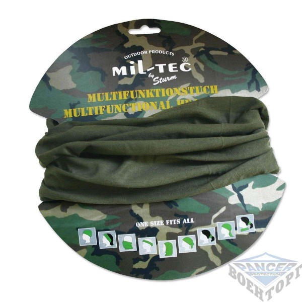 Мультифункциональный шарф-труба олива МИЛ ТЕК Германия - 1728 Мультифункциональный шарф-труба олива МИЛ ТЕК Германия - 1728