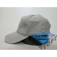 Бейсболка серая (без шва, лен-габардин)