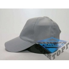 Бейсболка серая (без шва, габардин)