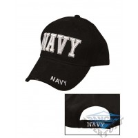 Бейсболка черная NAVY SANDWICH (100% хлопок)