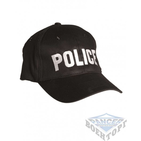 Бейсболка черная POLICE (100% хлопок) - 2588088