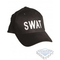 Чорна Бейсболка SWAT (100% бавовна)