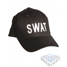 Чорна Бейсболка SWAT (100% бавовна)