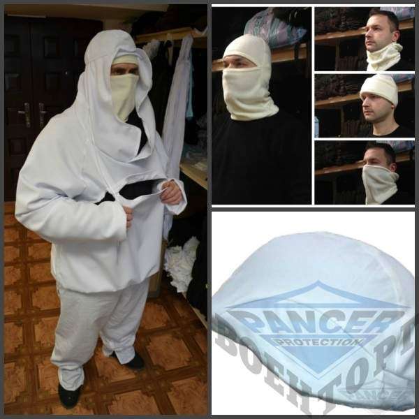 Білий маскхалат+баллаклава+кавер - 2588098