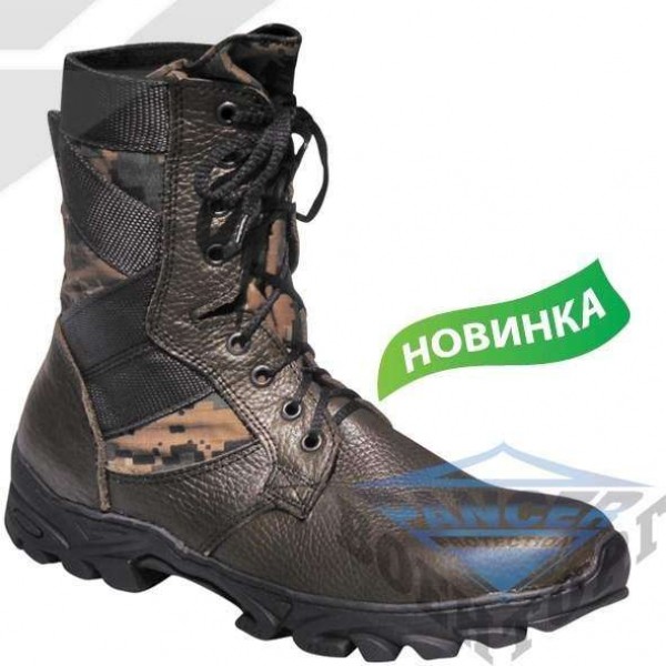 Берцы кожаные комуфлированные ПИКСЕЛЬ - 2588153