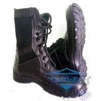 Берцы летние черные сетка