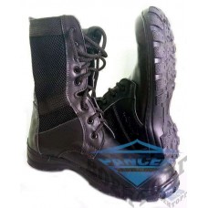 Берцы летние черные сетка