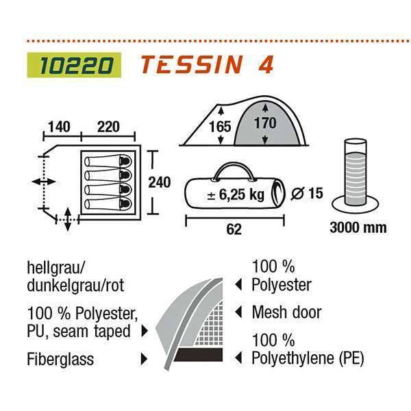 Палатка High Peak Tessin 4 - 2588352