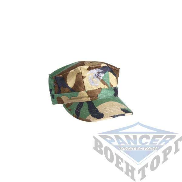 Кепка восьмиклинка USMC камуфляж woodland (100% хлопок рип-стоп) - 2589196