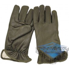 Шкіряні рукавички Franz . Leather gloves with lining, olive, neuw .
