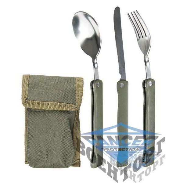Набор столовый в чехле KLAPPESSBESTECK 3-TLG.M.TASCHE OLIV - 2589846