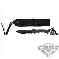 Ніж Combat knife , Cobra , with black nylon sheath