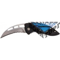 Нож Folding knife , blade bent partial serrations