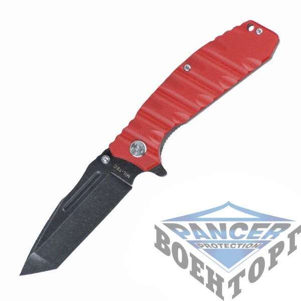 Ніж Mil-Tec G10 Stonewash Red - 2590042