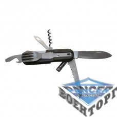 Ніж багатофункціональний з ложкою і ліхтариком