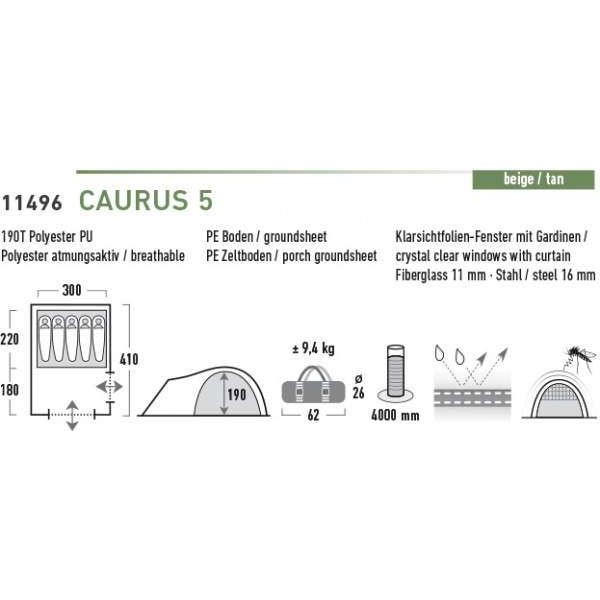 Намет High Peak Caurus 5 Beige - 2590422 Намет High Peak Caurus 5 Beige - 2590422