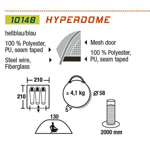 Палатка High Peak Hyperdome 3 - 2590429 Палатка High Peak Hyperdome 3 - 2590429