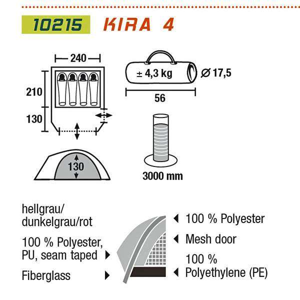 Намет High Peak Kira 4 Gray - 2590432 Намет High Peak Kira 4 Gray - 2590432
