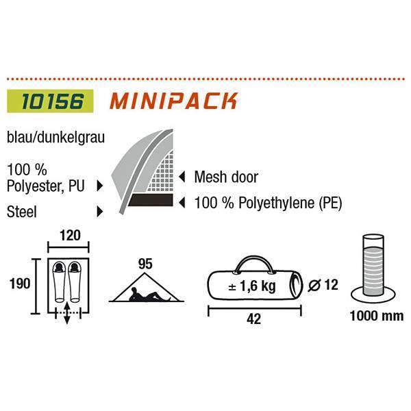 Намет High Peak Minipack 2 - 2590436 Намет High Peak Minipack 2 - 2590436