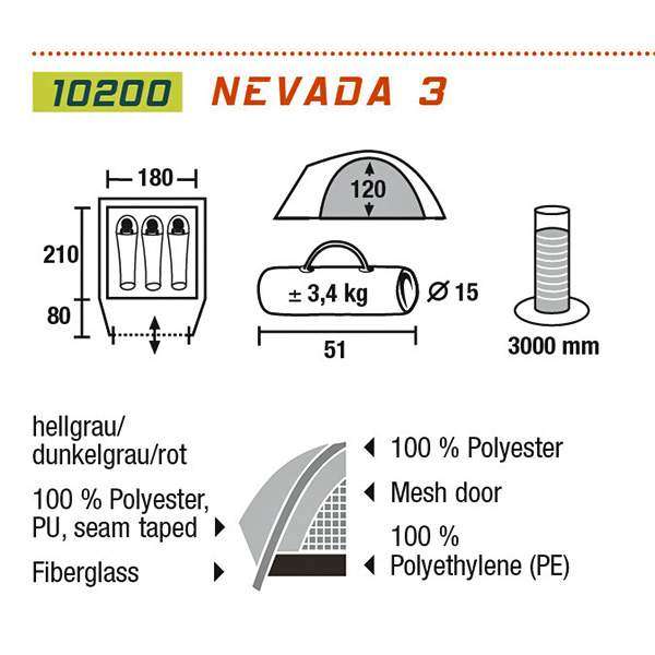 Намет High Peak Nevada 3 Gray - 2590439 Намет High Peak Nevada 3 Gray - 2590439