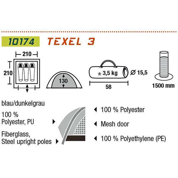 Палатка High Peak Texel 3 - 2590454 Палатка High Peak Texel 3 - 2590454
