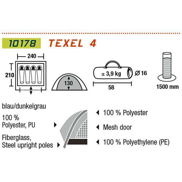 Палатка High Peak Texel 4 - 2590455 Палатка High Peak Texel 4 - 2590455