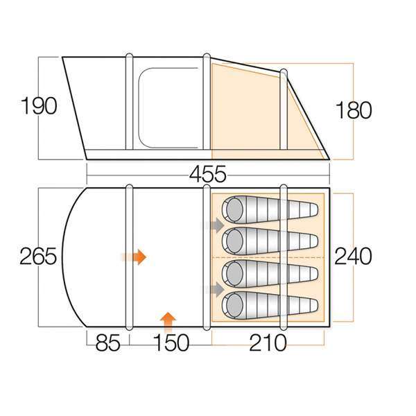 Палатка Vango Capri 400 Herbal - 2590466 Палатка Vango Capri 400 Herbal - 2590466