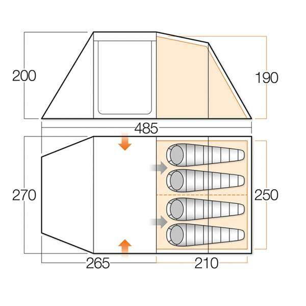Палатка Vango Drummond 400 Herbal - 2590467