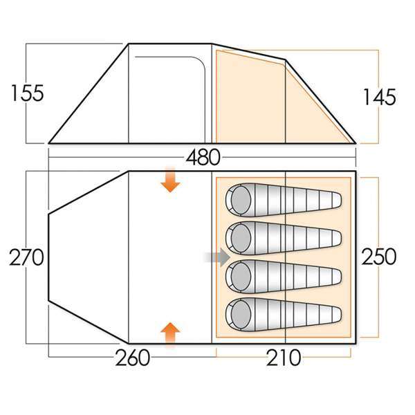 Палатка Vango Beta 450 XL River - 2590469 Палатка Vango Beta 450 XL River - 2590469