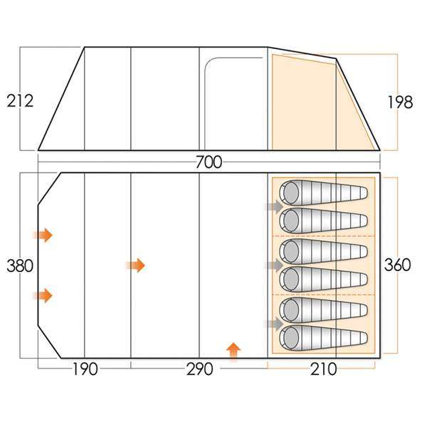 Намет Vango Neva 600XL Herbal - 2590470 Намет Vango Neva 600XL Herbal - 2590470