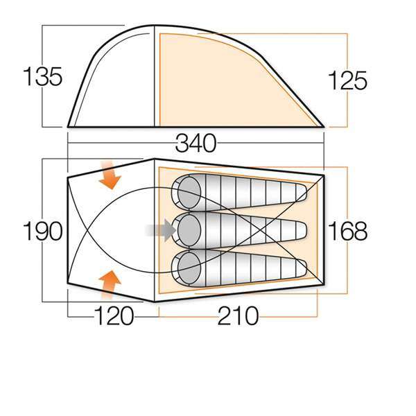 Намет Vango Sierra 300 Herbal - 2590478 Намет Vango Sierra 300 Herbal - 2590478