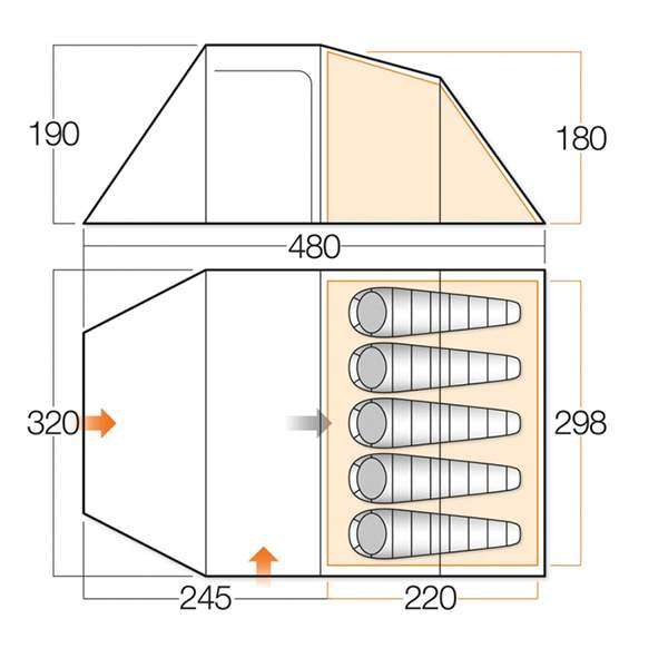 Намет Vango Omega 500XL Cactus - 2590481