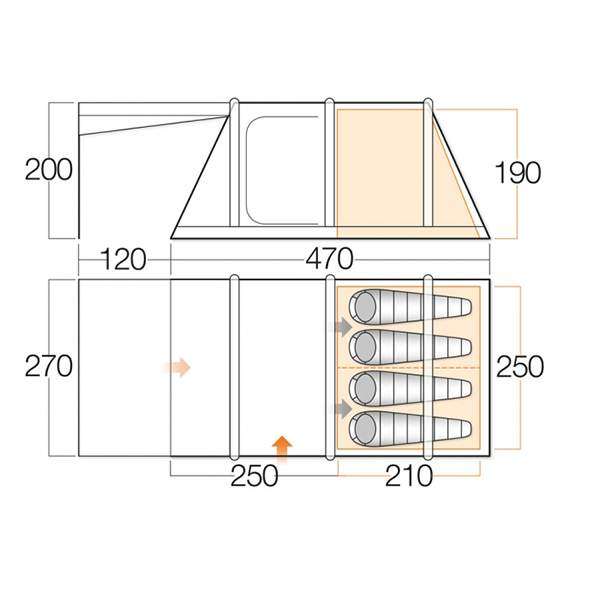 Палатка Vango Solaris 400 Herbal - 2590485 Палатка Vango Solaris 400 Herbal - 2590485