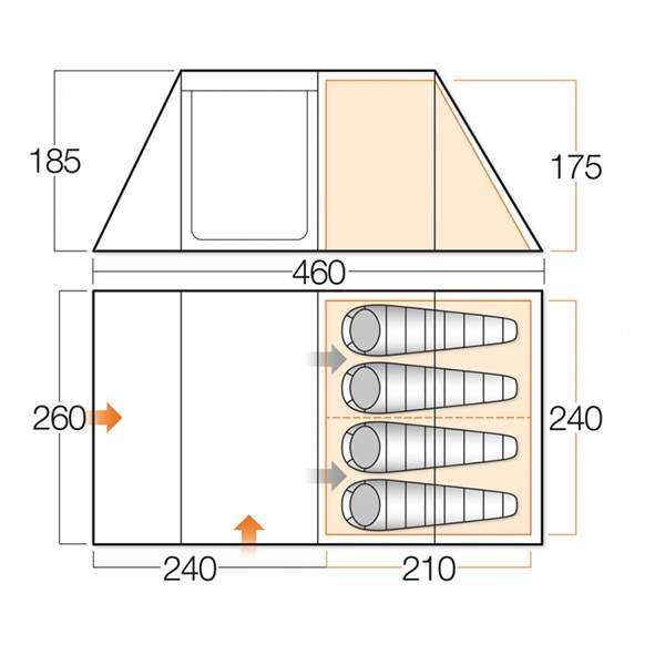 Палатка Vango Woburn 400 Herbal - 2590486 Палатка Vango Woburn 400 Herbal - 2590486