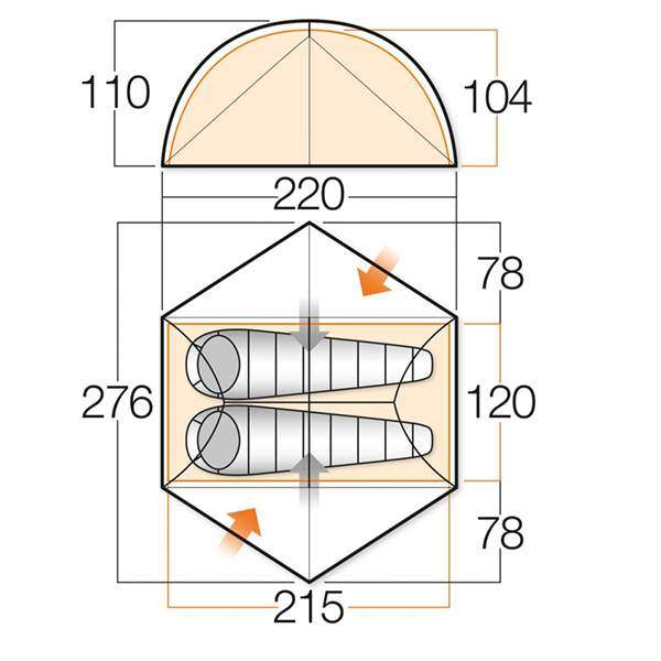 Намет Vango Zephyr 200 Terracotta - 2590488