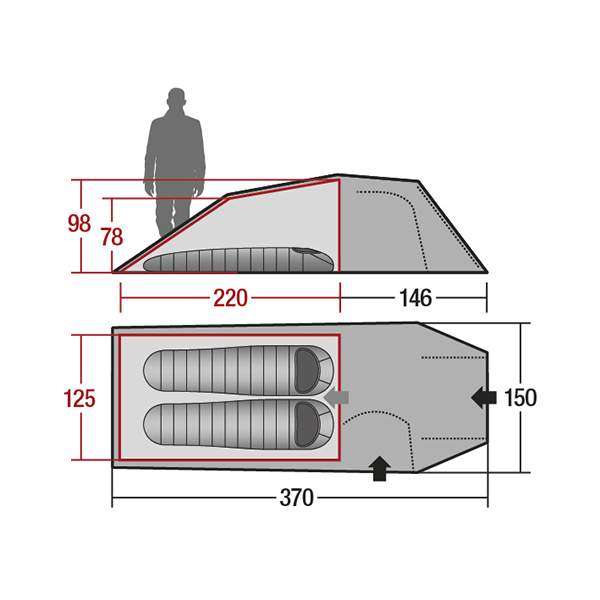 Намет Wechsel Intrepid 2 Travel (Oak) + килимок Mola 2 шт - 2590505