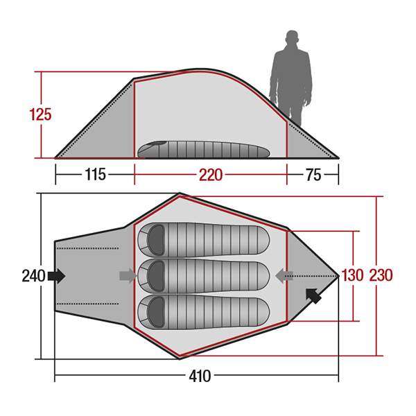 Палатка Wechsel Halos 3 Zero-G (Green) + коврик Mola 3 шт - 2590508 Палатка Wechsel Halos 3 Zero-G (Green) + коврик Mola 3 шт - 2590508