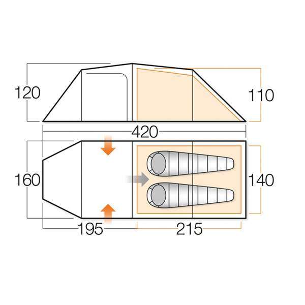 Намет Vango Omega 250 Cactus - 2590510 Намет Vango Omega 250 Cactus - 2590510