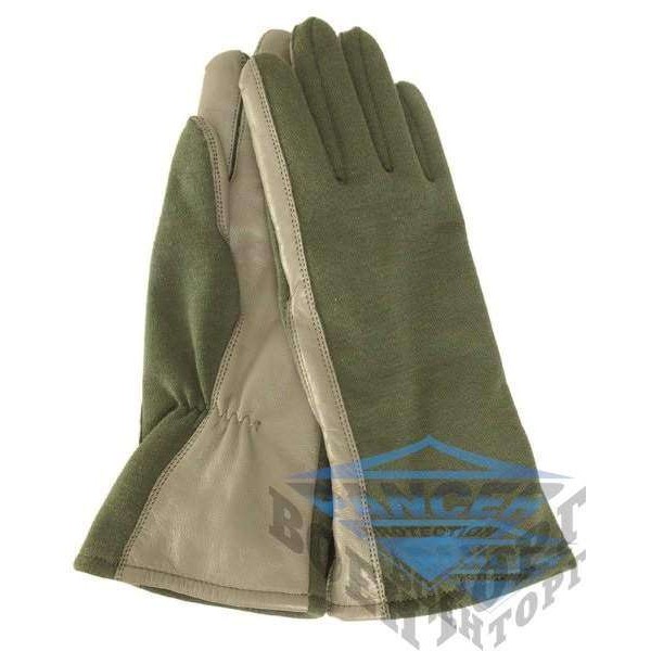 Рукавички вогнетривкі US PILOT з підкладкою фліс олива - 2590609