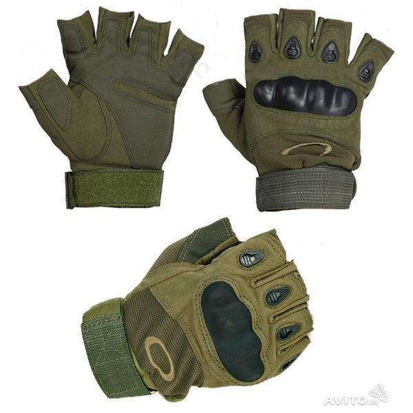 Рукавиці тактичні безпалі Oakley оклей олива - 2590636