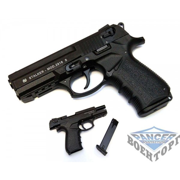 Пістолет стартовий (газо - шумовий) Stalker 2918 матово-чорне - 2590681