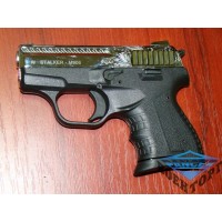 Пістолет стартовий (газо - шумовий) Stalker M906 блискуче хромоване з гравіюванням