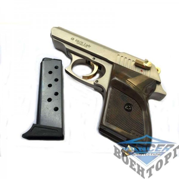 Пістолет стартовий Ekol LADY сатин / позолота - 2590702