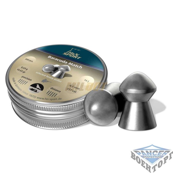 Пневматические пули HNatermann Baracuda Match Kal. 4,53 mm, 0,69 - 2590779