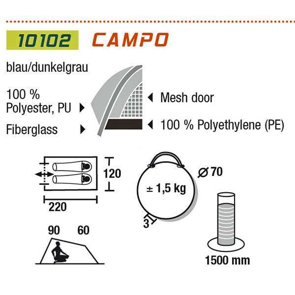 Палатка High Peak Campo 2 - 2590901 Палатка High Peak Campo 2 - 2590901