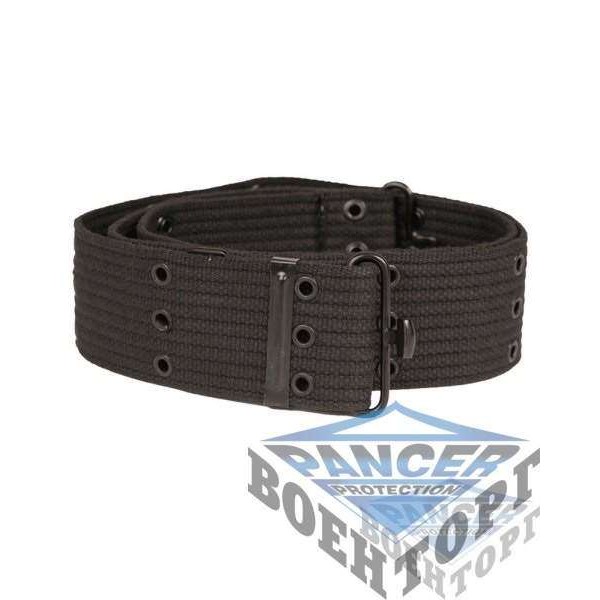 Пояс US LC1 PISTOL BELT черный (5,5 см, 100% хлопок, метал застежка) - 2591053