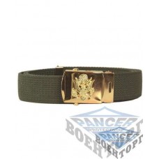 Пояс брючний US лого ARMY олива (бавовна, 3 см, метал. пряжка)