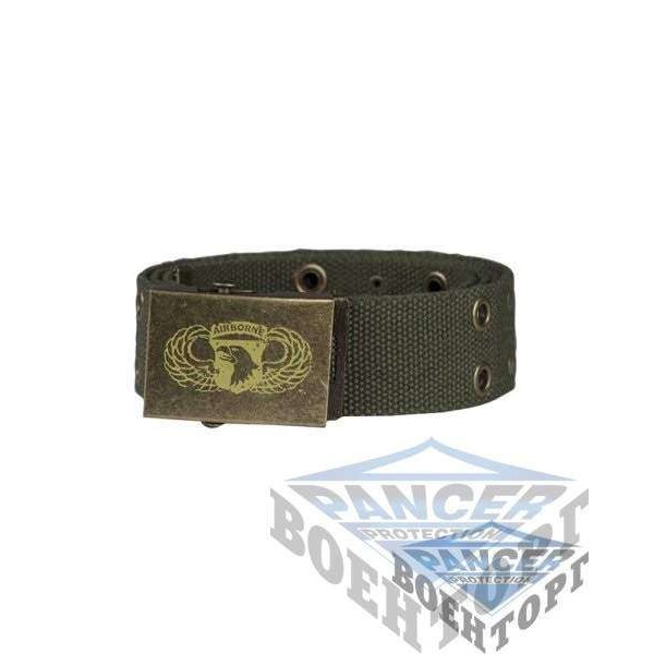 Пояс пистолетный лого AIRBORNE олива (100% Polyester, 4 см, пряжка метал) - 2591084